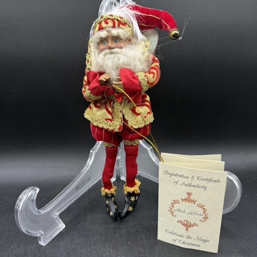 Mark Roberts Christmas Star Fairy Ornament Red Gold Winged Whimsy